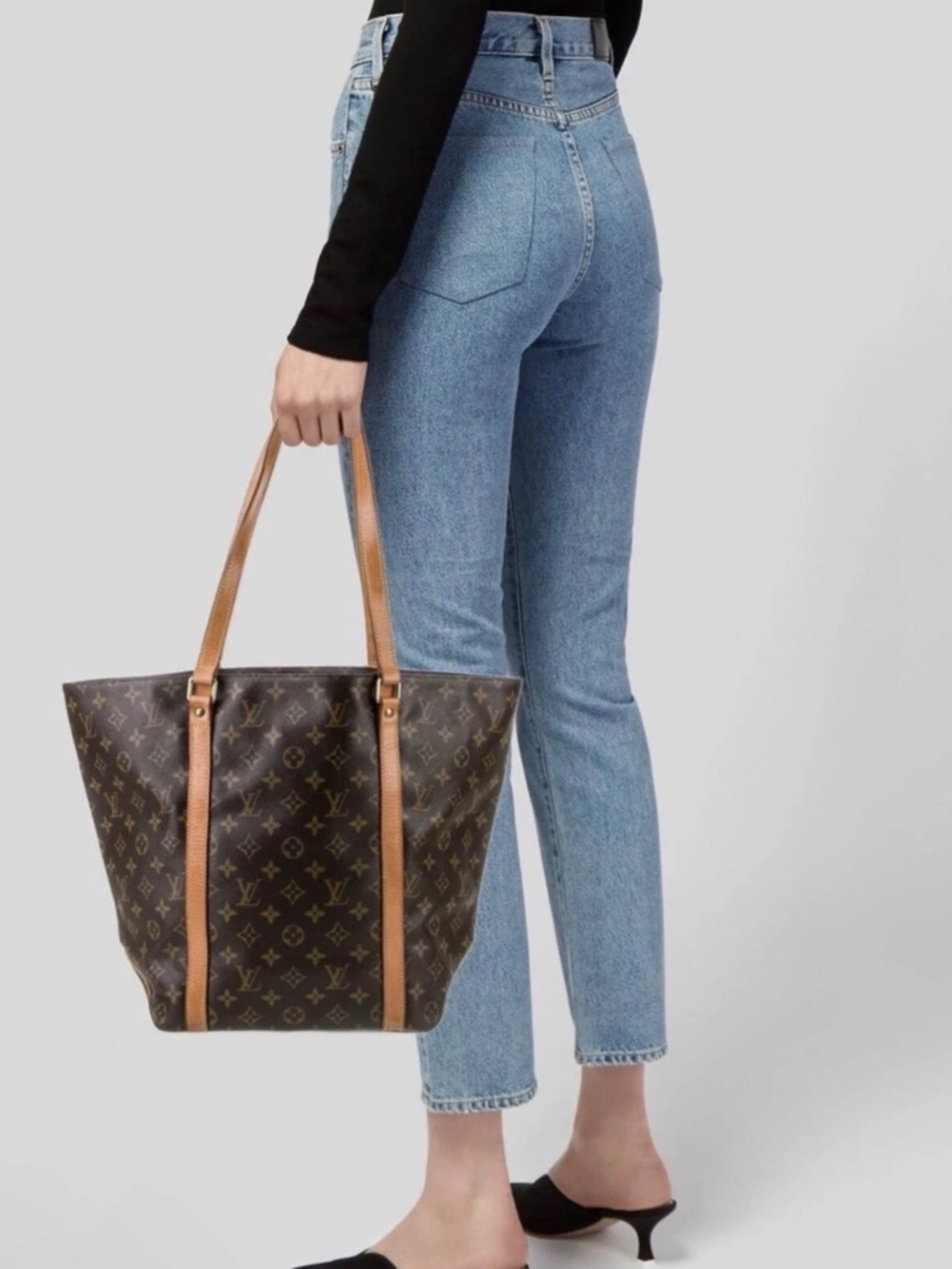 Vintage Louis Vuitton Monogram GM Sac Shopping Tote Shoulder Bag